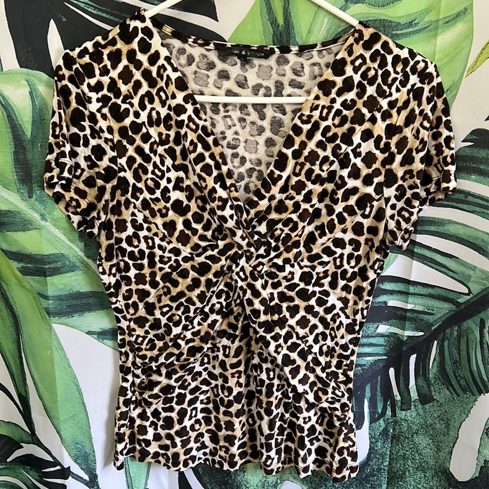 Cable and Gauge cheetah top